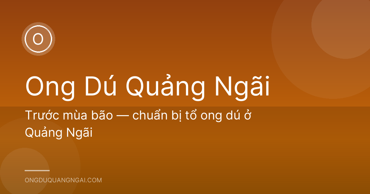 Trước mùa bão — chuẩn bị tổ ong dú ở Quảng Ngãi